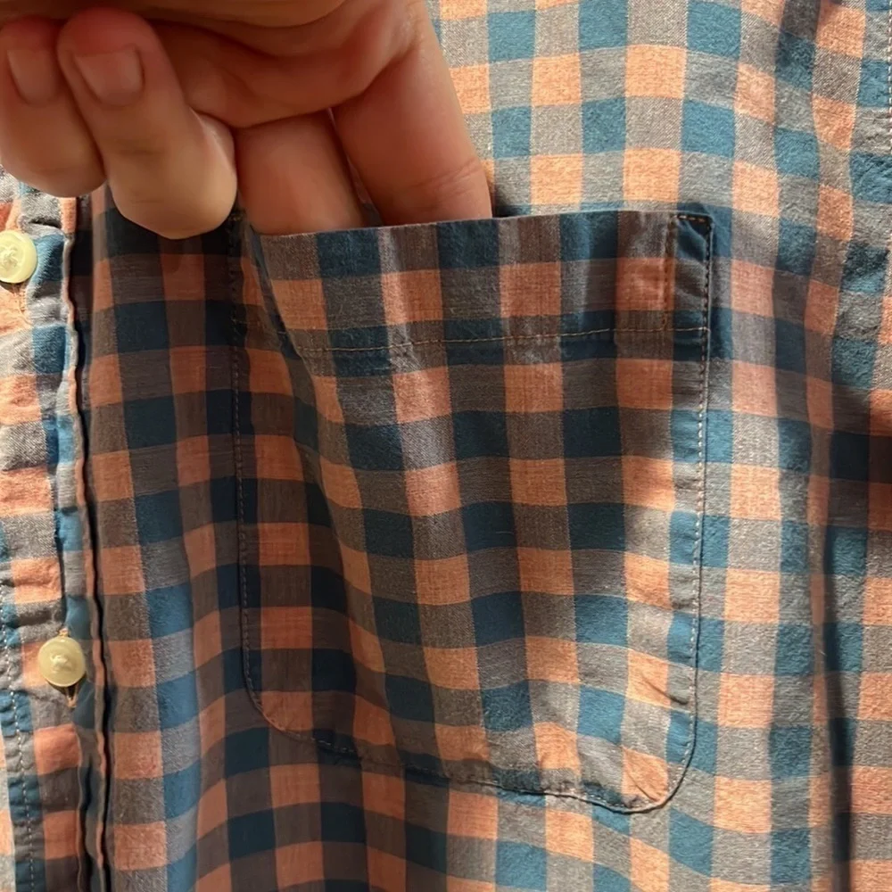 J.CREW mens slim long sleeve button down shirt size large.